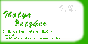 ibolya metzker business card